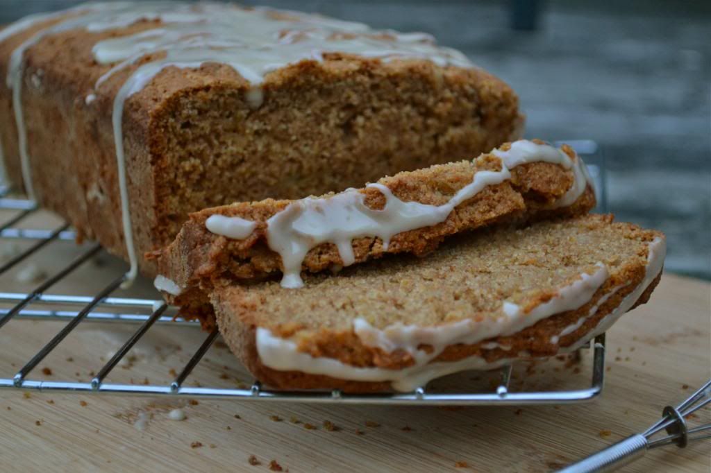 When I'm not at Work Red Fife, Applesauce Bread with Maple Glaze